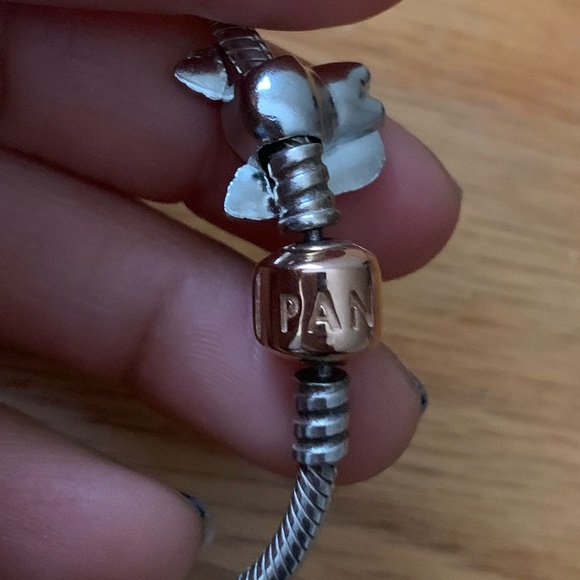 Retired Pandora Rose Clasp Bracelet Barrel Clasp w 9 Disney Lilo & Stitch Charms - Picture 8 of 11